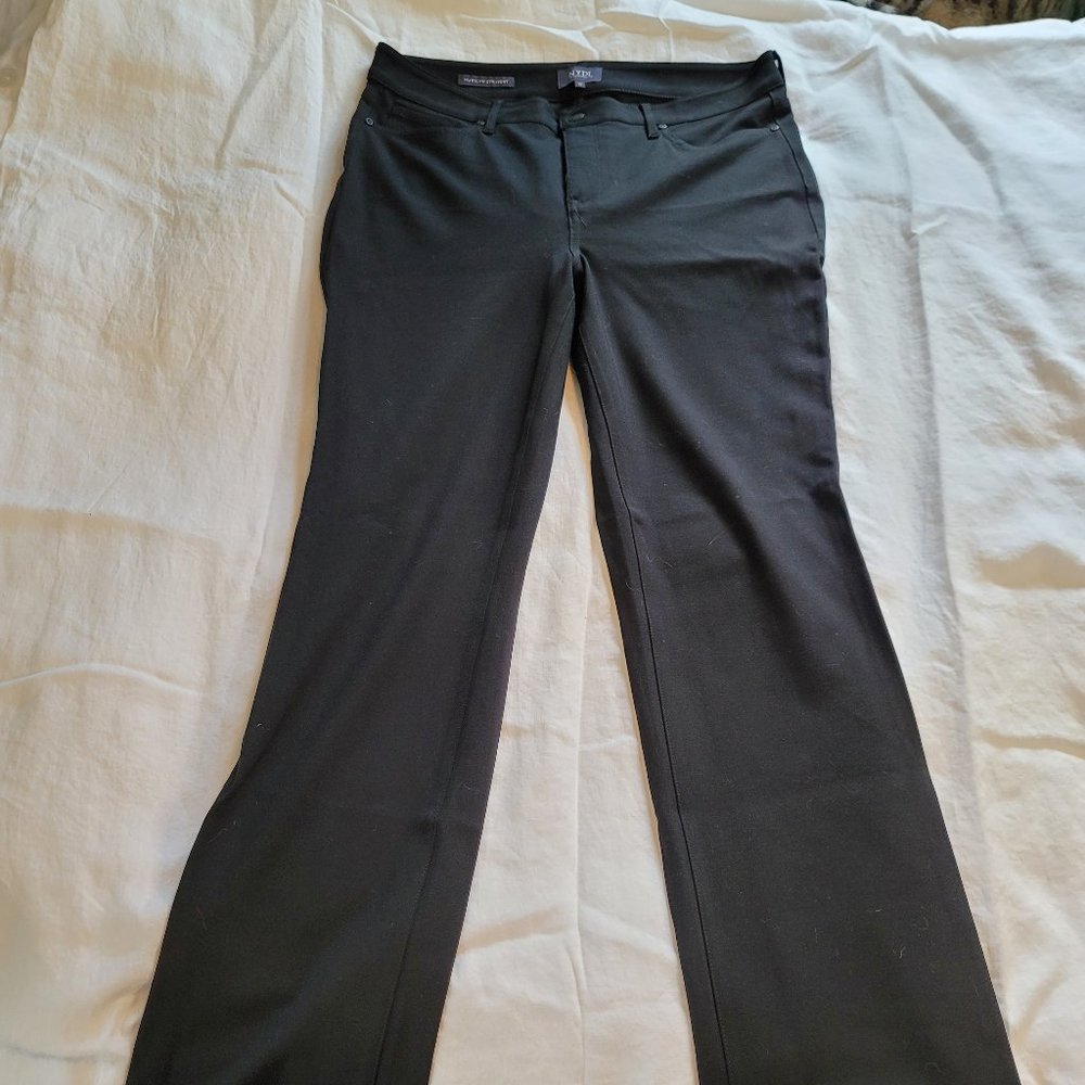 NYDJ Ponte Pants Jersey Knit - Marilyn Straight - Size 12 - Black